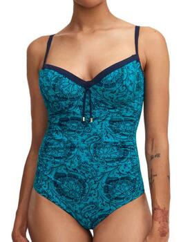Chantelle Badmode Flowers Bleu Maillot de Bain