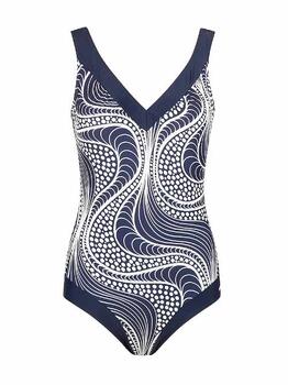Mila Ocean Waves Bleu Marine Maillot de Bain