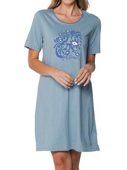 Pastunette Dames Bleu Chemise de Nuit