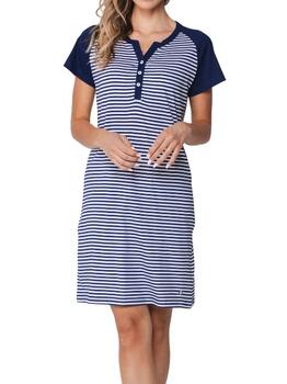 Pastunette Dames Bleu Marine Chemise de Nuit