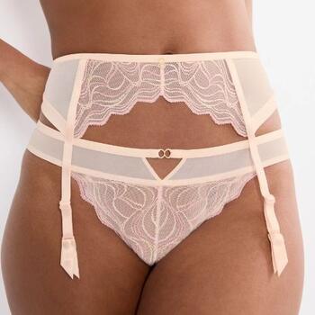 Triomphe Palina Waves of Glow Crème Jarretelles Garter Belt
