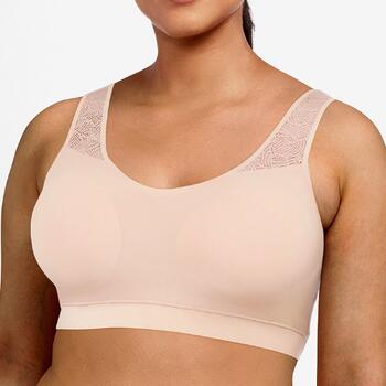 Chantelle SoftStretch Beige Soutien-Gorge sans Armatures en Dentelle
