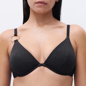 Chantelle Maillots de Bain Eclipse Noir Soutien-Gorge Bikini Corbeille