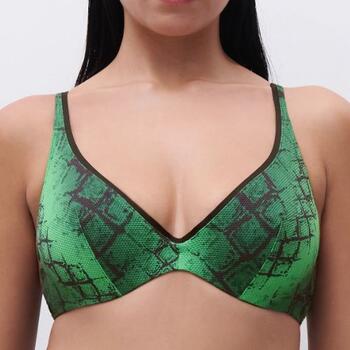 Chantelle Maillots de Bain Totem Vert Soutien-Gorge Bikini Corbeille