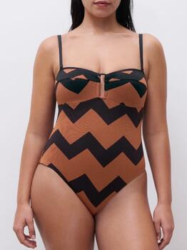 Chantelle Maillots de Bain Totem Marron Maillot de Bain