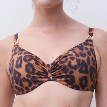 Chantelle Maillots de Bain Sauvage Marron Soutien-Gorge Bikini Corbeille