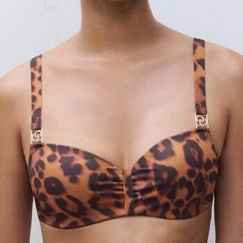 Chantelle Maillots de Bain Sauvage Marron Haut de Bikini Préformé