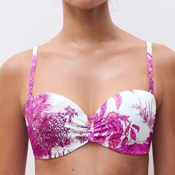 Chantelle Maillots de Bain Sauvage Blanc Haut de Bikini Préformé
