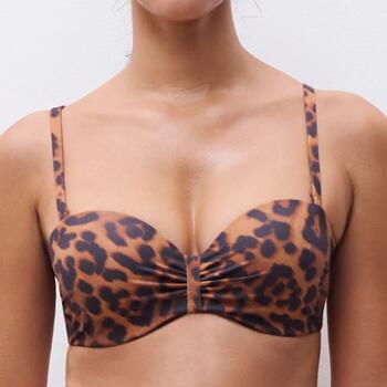 Chantelle Maillots de Bain Sauvage Marron Haut de Bikini Préformé