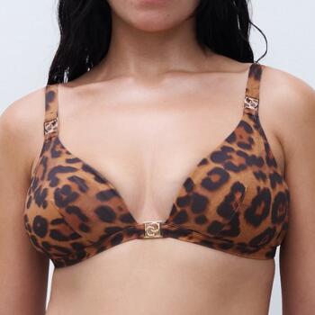Chantelle Maillots de Bain Sauvage Marron Soutien-Gorge Bikini Corbeille