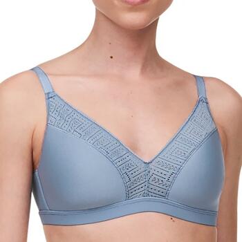 Chantelle Graphic Support Gris Soutien-Gorge sans Armatures en Dentelle