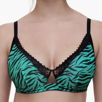 Chantelle Pulse Vert/Print Soutien-Gorge sans Armatures en Dentelle