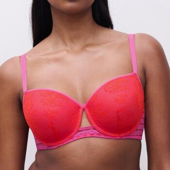 Chantelle Poison Rouge/Rose Soutien-Gorge Rembourré