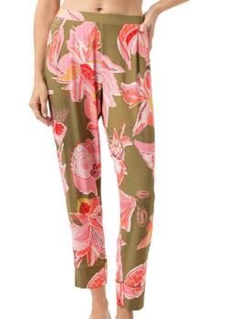 Mey Nachtmode Flower Whirl Vert/Print Pantalon de Pyjama