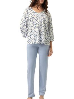 Mey Nachtmode Wild Violets Bleu Pyjama