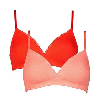 Mon Basic par After Eden Comfy Rouge Soutien-Gorge sans Armatures en Dentelle