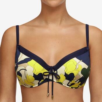 Chantelle Maillots de Bain Flowers Bleu Haut de Bikini Préformé