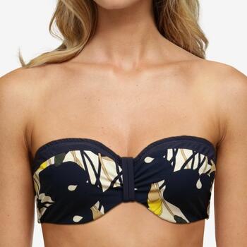 Chantelle Maillots de Bain Flowers Bleu Haut de Bikini Préformé