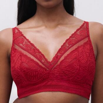 Chantelle Amor Scarlet Red Soutien-Gorge sans Armatures en Dentelle