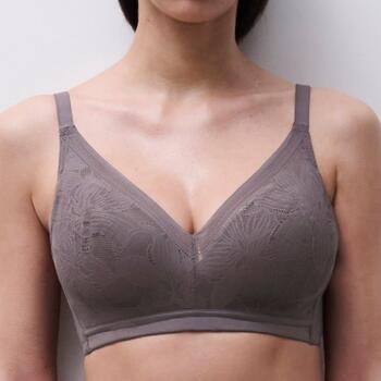 Chantelle EasyFeel Osmose Gris Soutien-Gorge sans Armatures en Dentelle