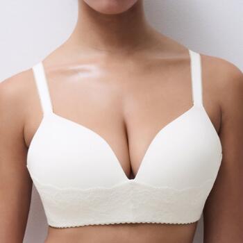 Chantelle Pulp Kiss Blanc Soutien-Gorge sans Armatures en Dentelle