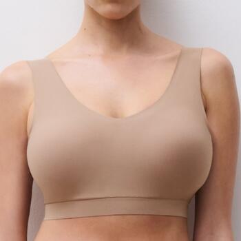 Chantelle SoftStretch Marron Soutien-Gorge sans Armatures en Dentelle