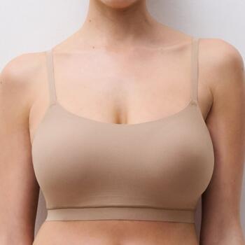 Chantelle SoftStretch Marron Soutien-Gorge sans Armatures en Dentelle