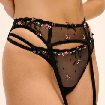 Freya Tilly Noir Jarretelles Garter Belt