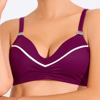 Maillots de bain Lisca Uvita Bordeaux Haut de Bikini Préformé