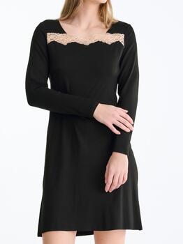 Lisca Nachtmode Tania Noir Chemise de Nuit