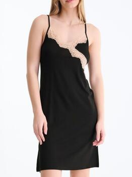 Lisca Nachtmode Tania Noir Chemise de Nuit