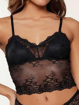 LingaDore Quotidien Basic Noir Soutien-Gorge sans Armatures en Dentelle
