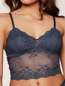 LingaDore Quotidien Basic Dark Denim Soutien-Gorge sans Armatures en Dentelle