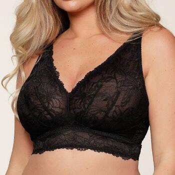 LingaDore Quotidien Basic Noir Soutien-Gorge sans Armatures en Dentelle