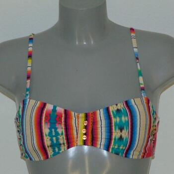 ROYAL LOUNGE JUNKY BEACH PLAYA ESMERALDA Stripe print Bandeau Bikini top