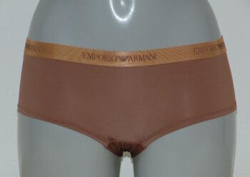 EMPORIO ARMANI Microfiber Moka Gold Short