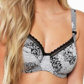 LINGADORE PAPAGAYO White/Black Plus size Soft cup bh