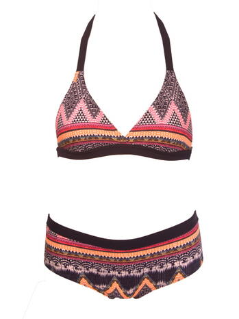 NICKEY NOBEL KIDS JENNIFER Pink/Print Halter Bikini