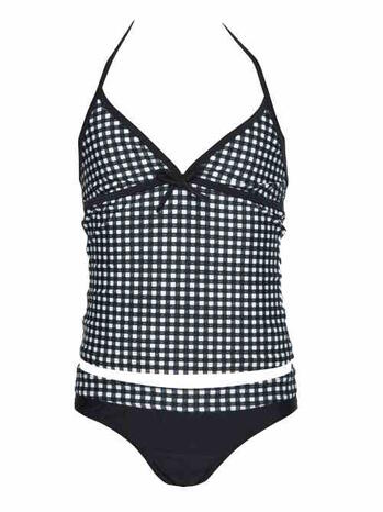 NICKEY NOBEL KIDS BRIGITTE Black/White Tankini