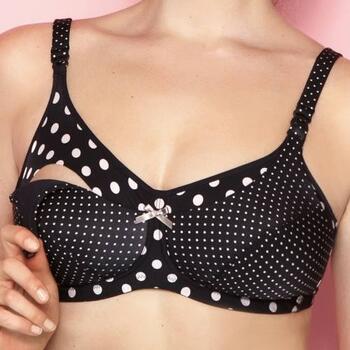 ANITA POLKA DOT Voedings bh Black 