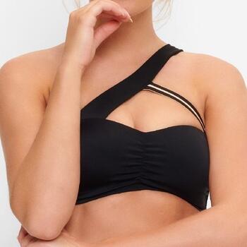 LINGADORE BEACH BLACK PANTER One shoulder Bandeau Bikini Top