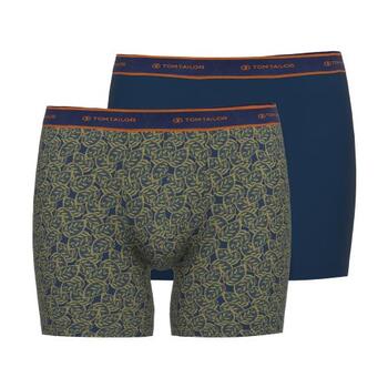 TOM TAILOR LEAFS Blue/Orange Boxershort 2 pack