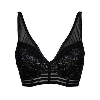 AFTER EDEN D CUP & UP NINA Black Longline bh