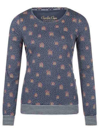 Charlie Choe Wandering Nights Pyjama Shirt Pullover Blauw Regenboog