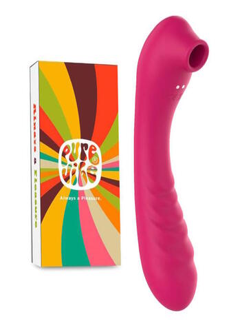 PureVibe Vibrating Air-Pulse Massager Clitoris Vibrator Roze