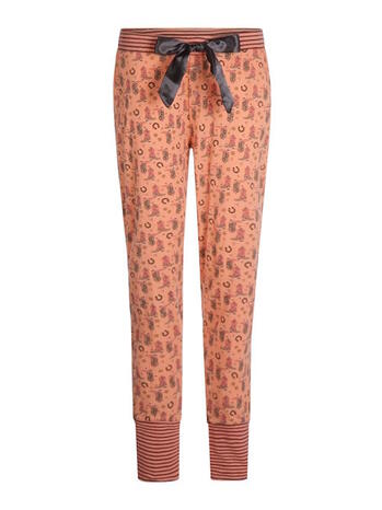 Charlie Choe T- Howdy Pyjama Broek Oranjeroze Print 