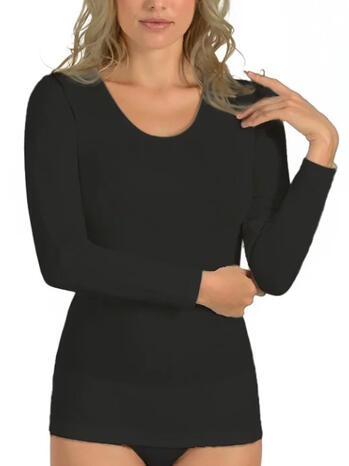 Entex Liesl Thermo Dames hemd Lange mouw Zwart [86]