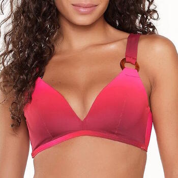 LINGADORE BEACH ORCHID Red Bikini Top