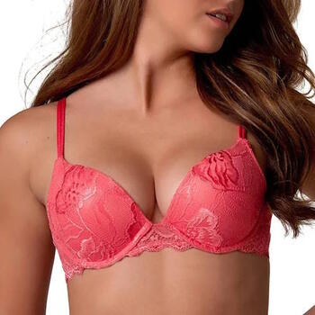 AFTER EDEN ANNA Bright Pink Push-Up bh