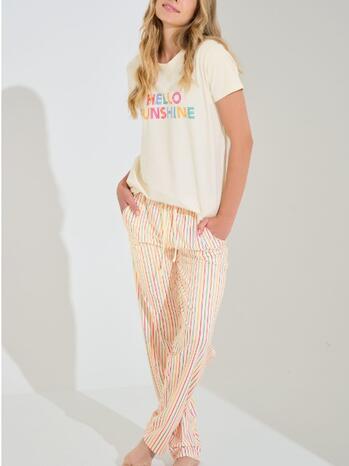 Lisca Summer Pyjama Rainbow Stripes